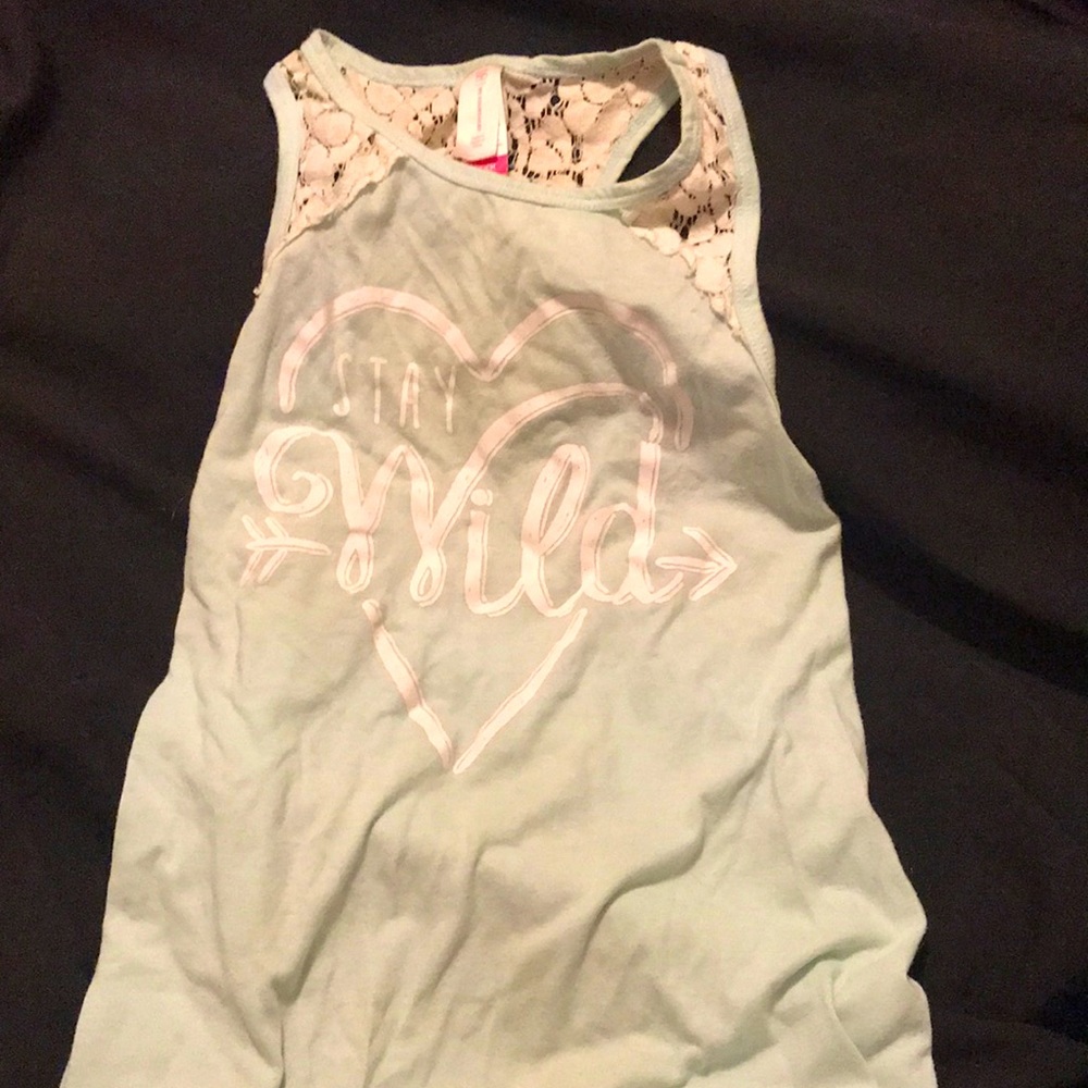 Teal “Stay Wild” tank top